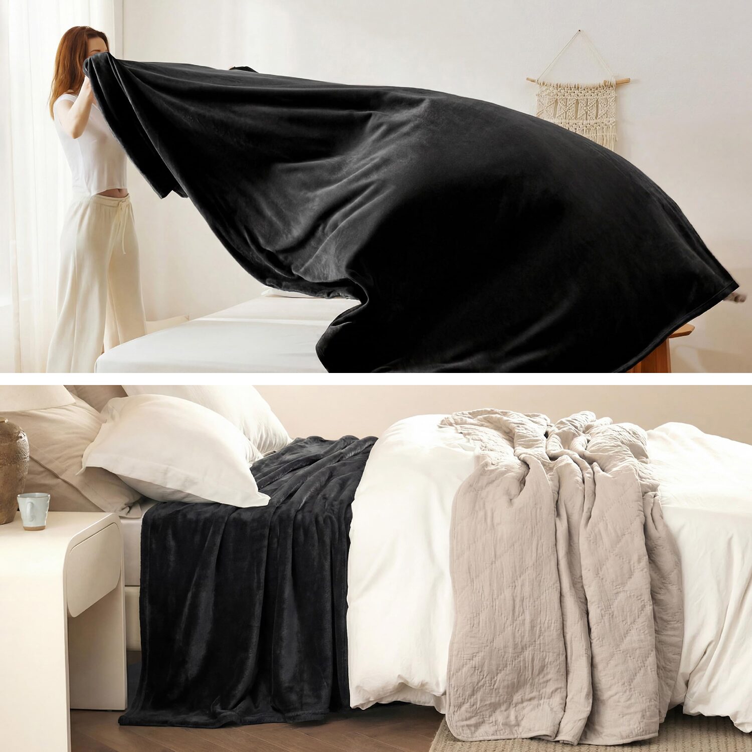Bedsure® Flannel Solid Midweight Blanket