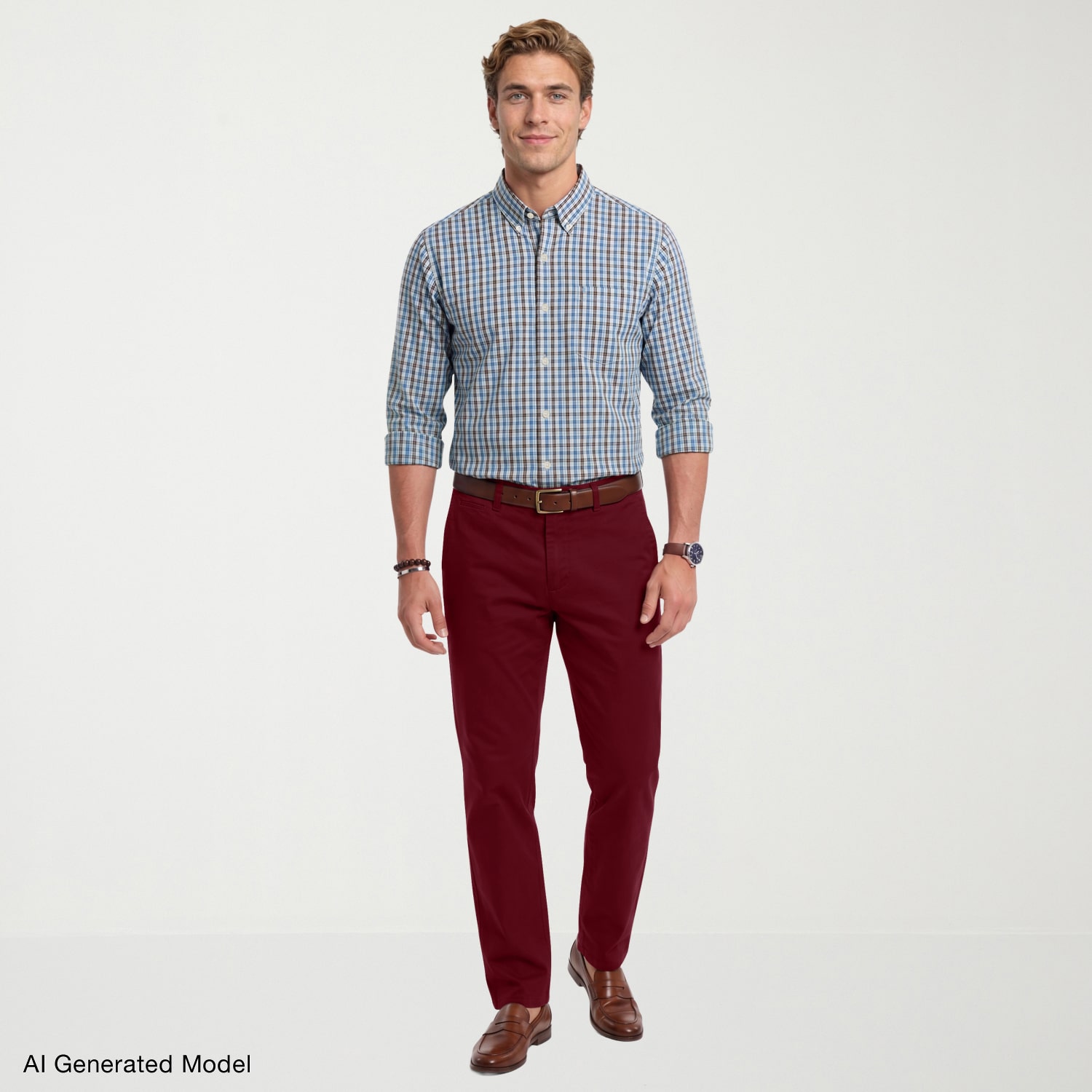 IZOD Mens Long Sleeve Regular Fit Wrinkle Free Button-Down Shirt