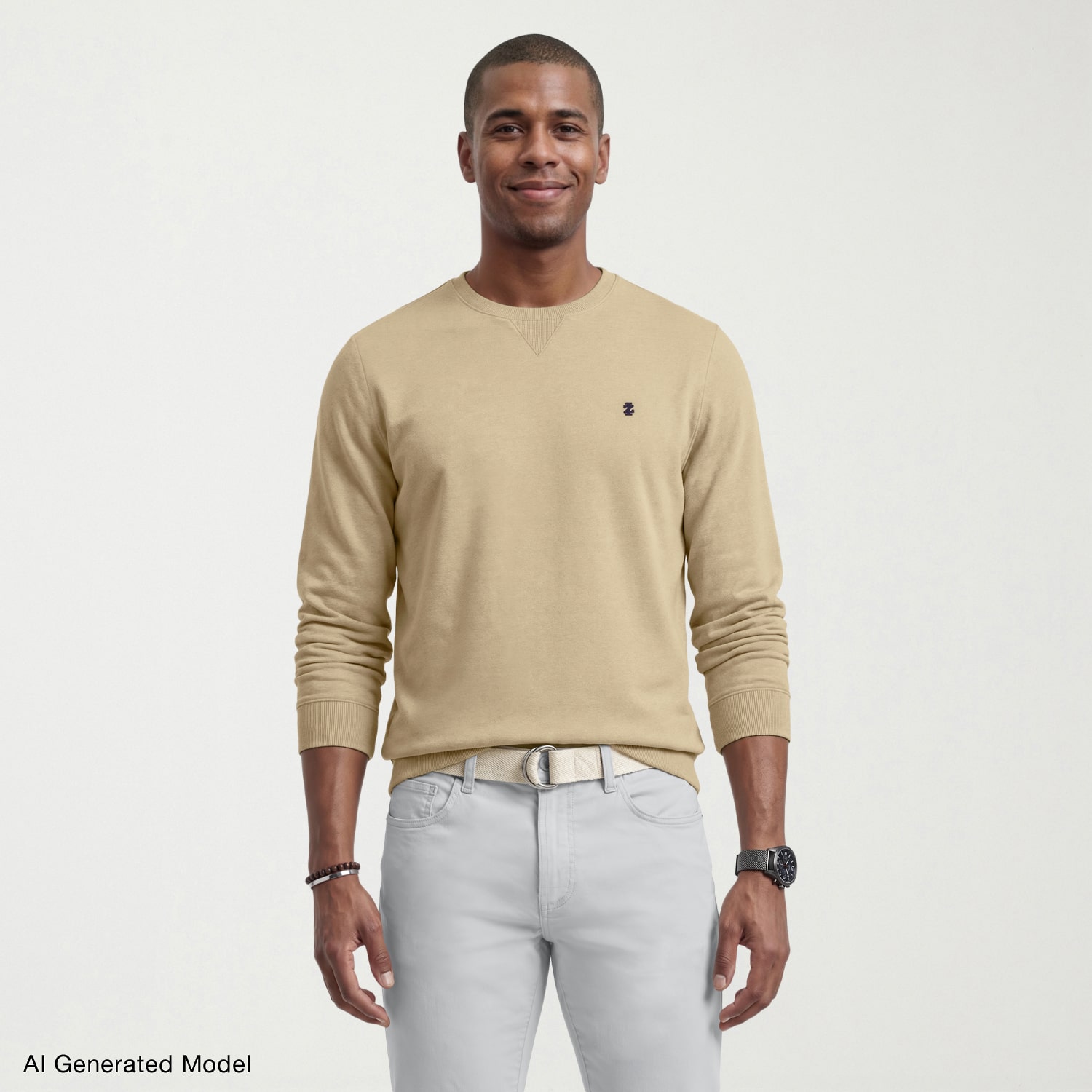 IZOD Advantage Performance Mens Crew Neck Long Sleeve Sweatshirt