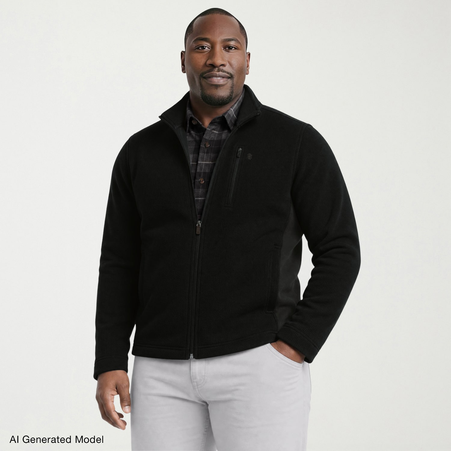 IZOD Mens Fleece Lightweight Big and Tall Jacket