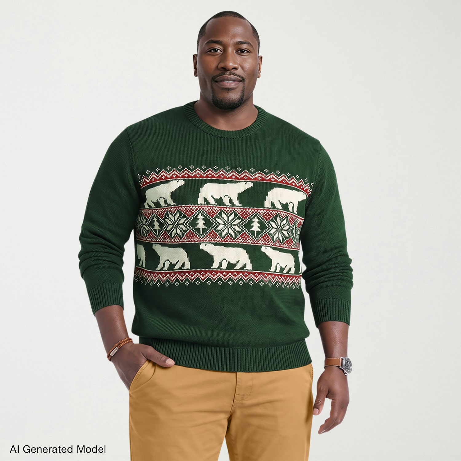 IZOD Big and Tall Mens Crew Neck Long Sleeve Pullover Sweater