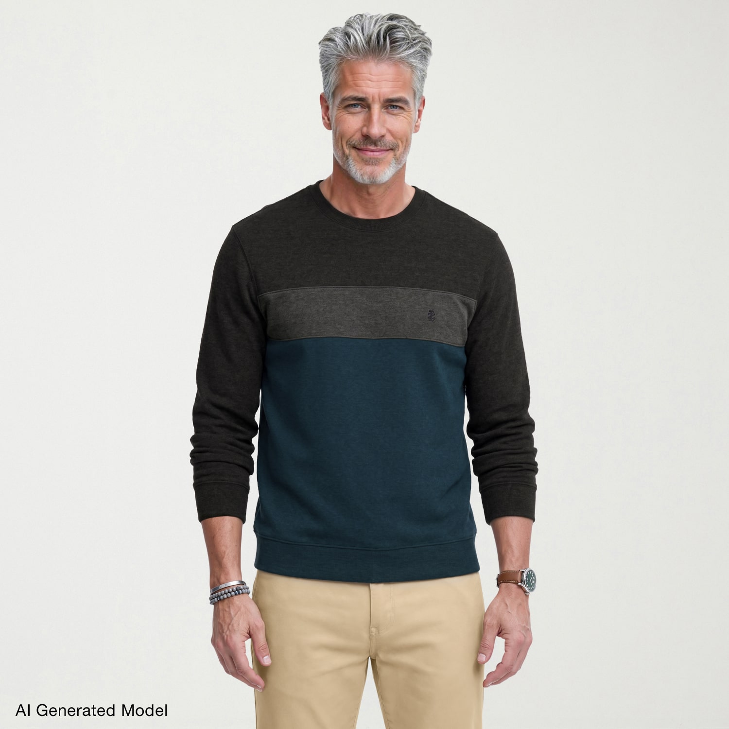 IZOD Advantage Performance Mens Crew Neck Long Sleeve Sweatshirt