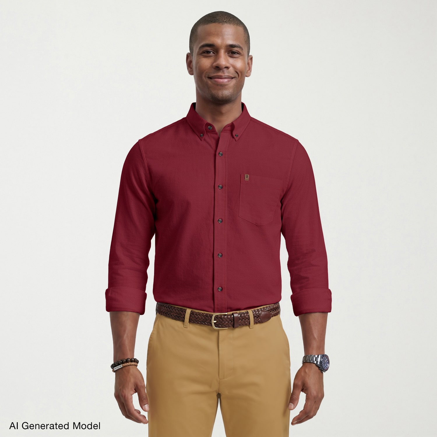 IZOD Stratton Mens Long Sleeve Regular Fit Flannel Shirt