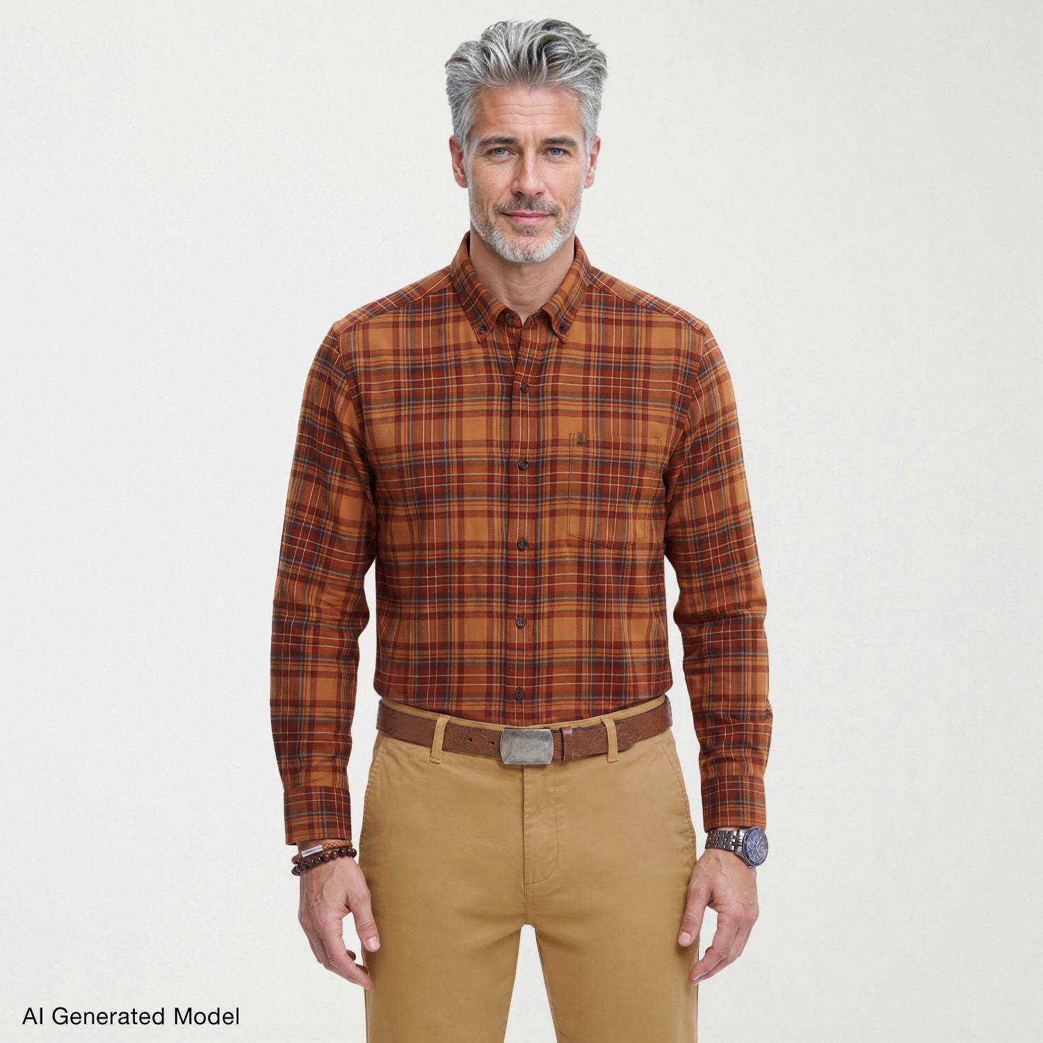 IZOD Stratton Mens Long Sleeve Regular Fit Flannel Shirt