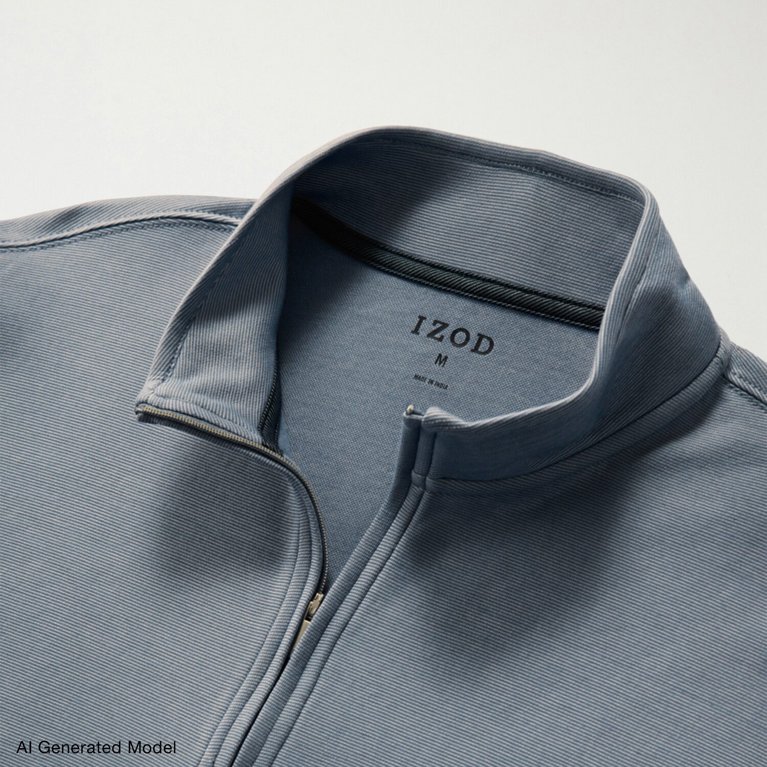 IZOD Feeder Stripe Mens Long Sleeve Quarter-Zip Pullover