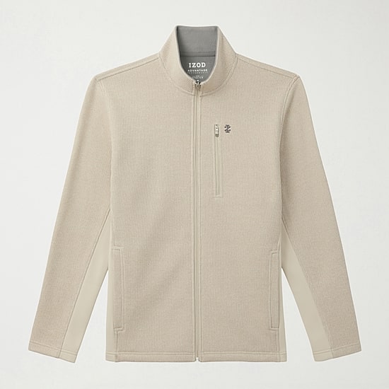 IZOD Advantage Performance Mens Fleece Lightweight Jacket