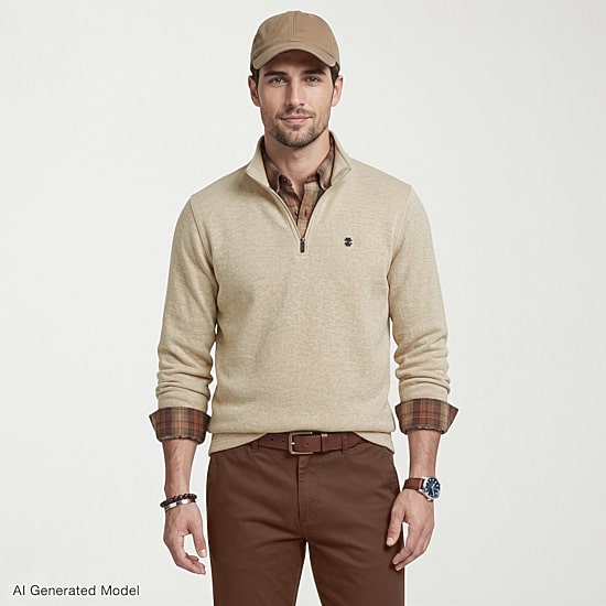 IZOD Thermasoft Sweater Fleece Mens Long Sleeve Quarter-Zip Pullover