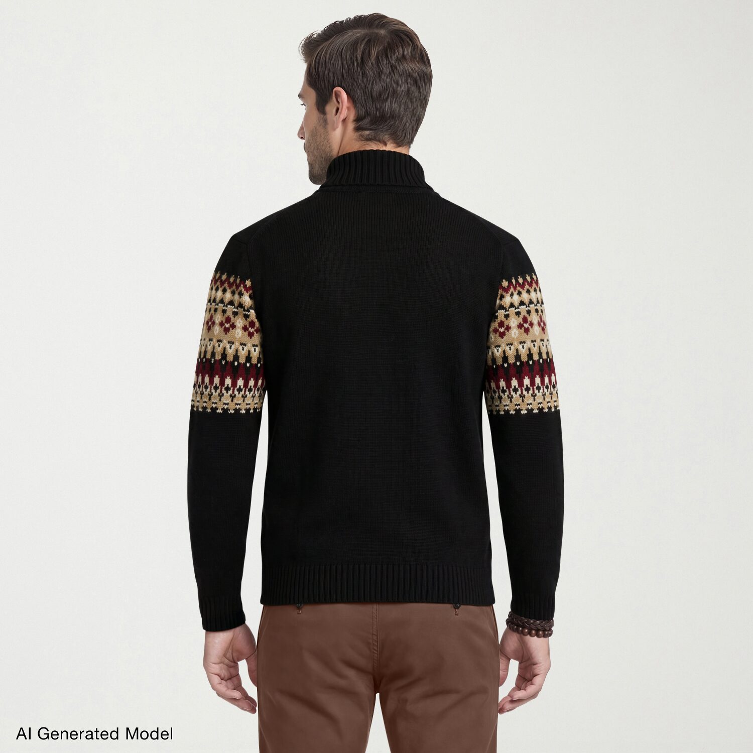 IZOD Fair Isle Mens Long Sleeve Pullover Sweater