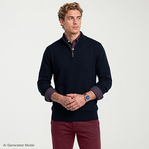 Izod Honeycomb Mens Long Sleeve Pullover Sweater In Multi