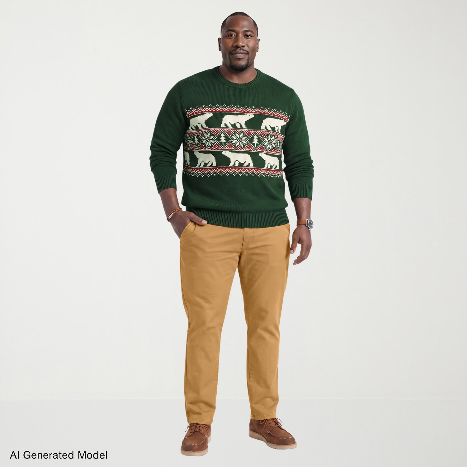 IZOD Big and Tall Mens Crew Neck Long Sleeve Pullover Sweater