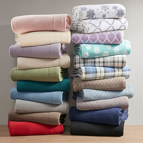 True North SHET20-997 Polyester Knitted Micro Fleece Printed Sheet Set, Grey Plaid, Full