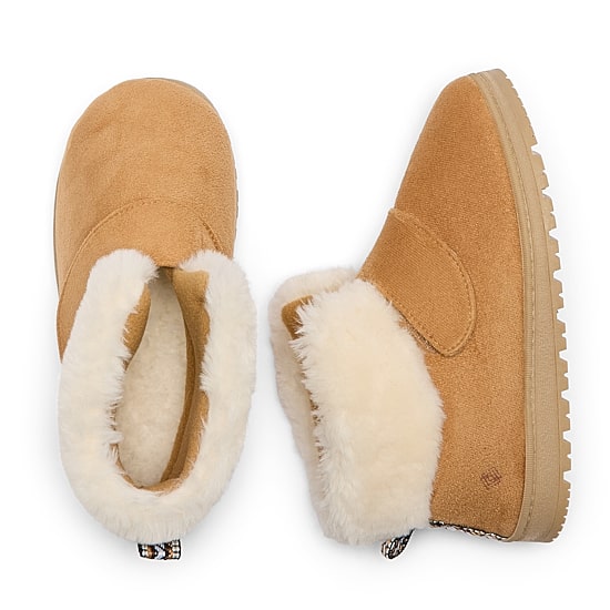 Isotoner Velcro Tab Womens Bootie Slippers