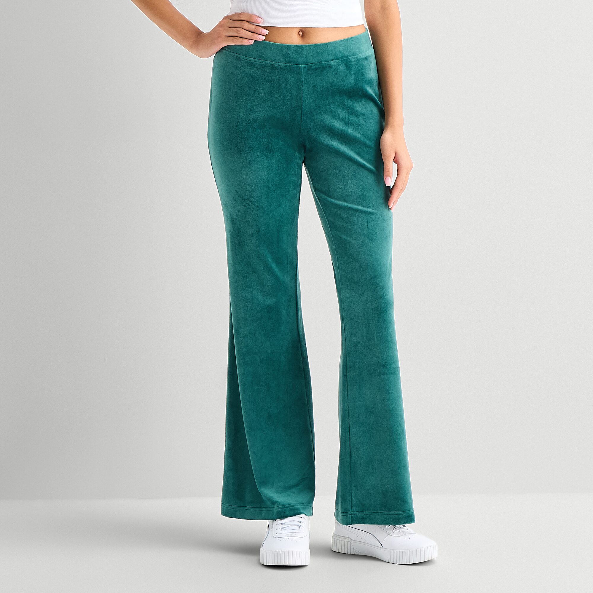 Juicy By Couture Womens Flare Low Rise Track Pant