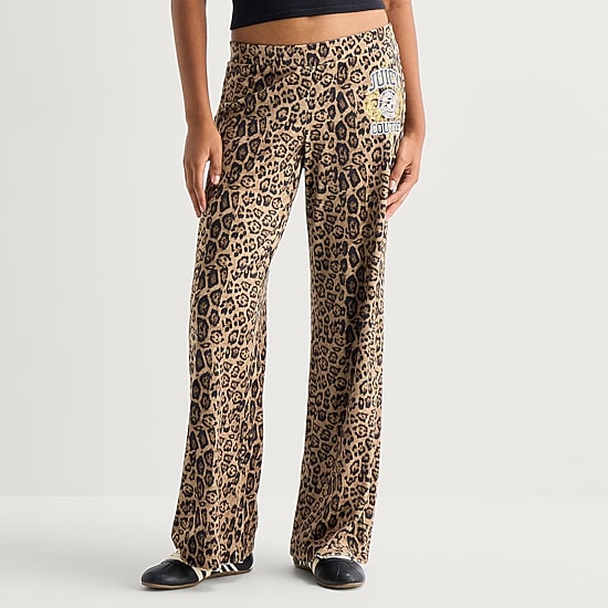 Juicy By Juicy Couture Womens Wide Leg Mid Rise Track Pant