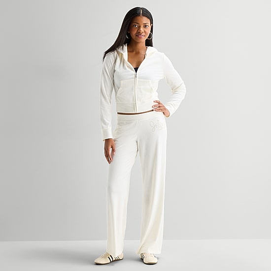 Juicy By Juicy Couture Womens Flare Low Rise Track Pant