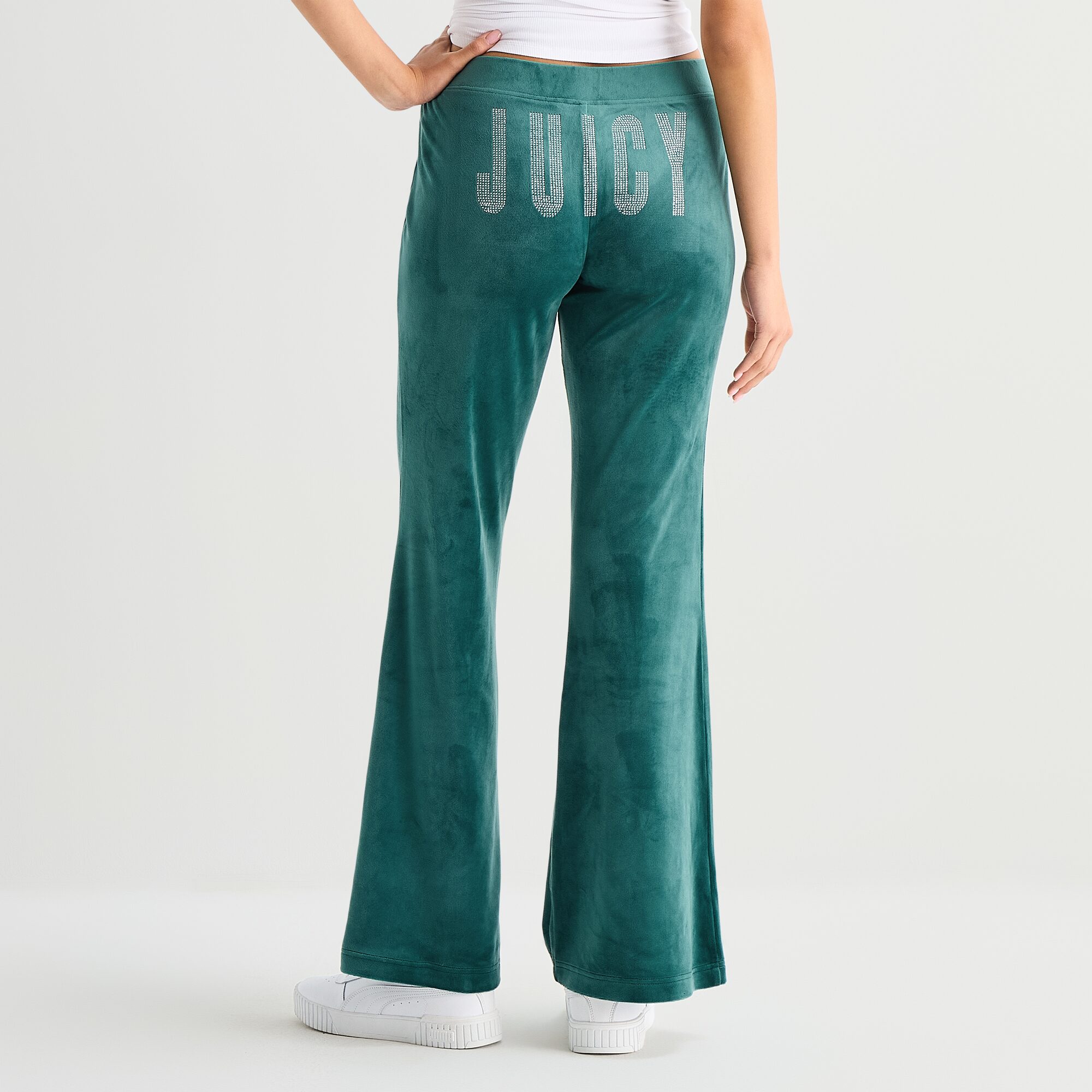 Juicy By Couture Womens Flare Low Rise Track Pant