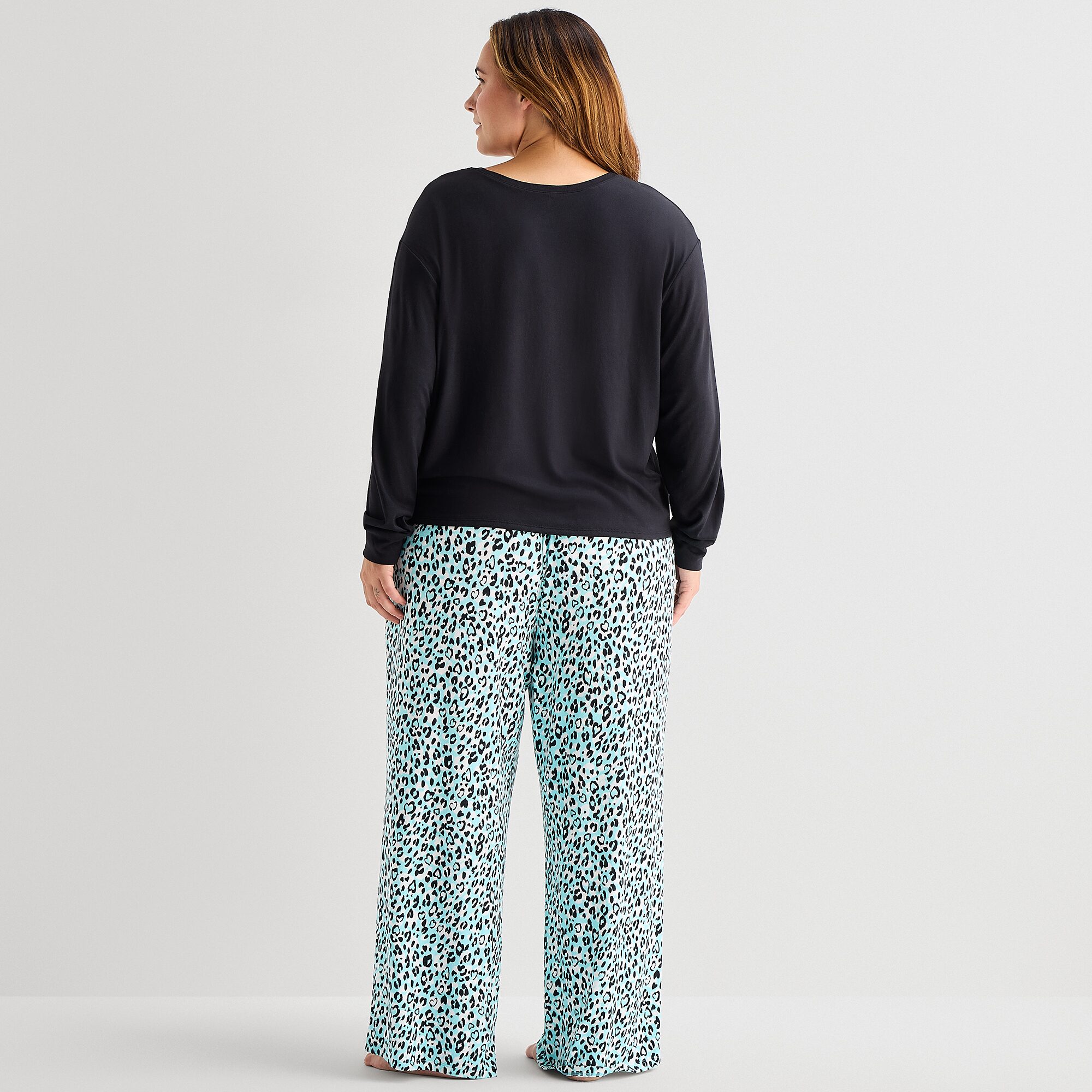 Sleep Chic Womens Long Sleeve 2-pc. Pajama Set