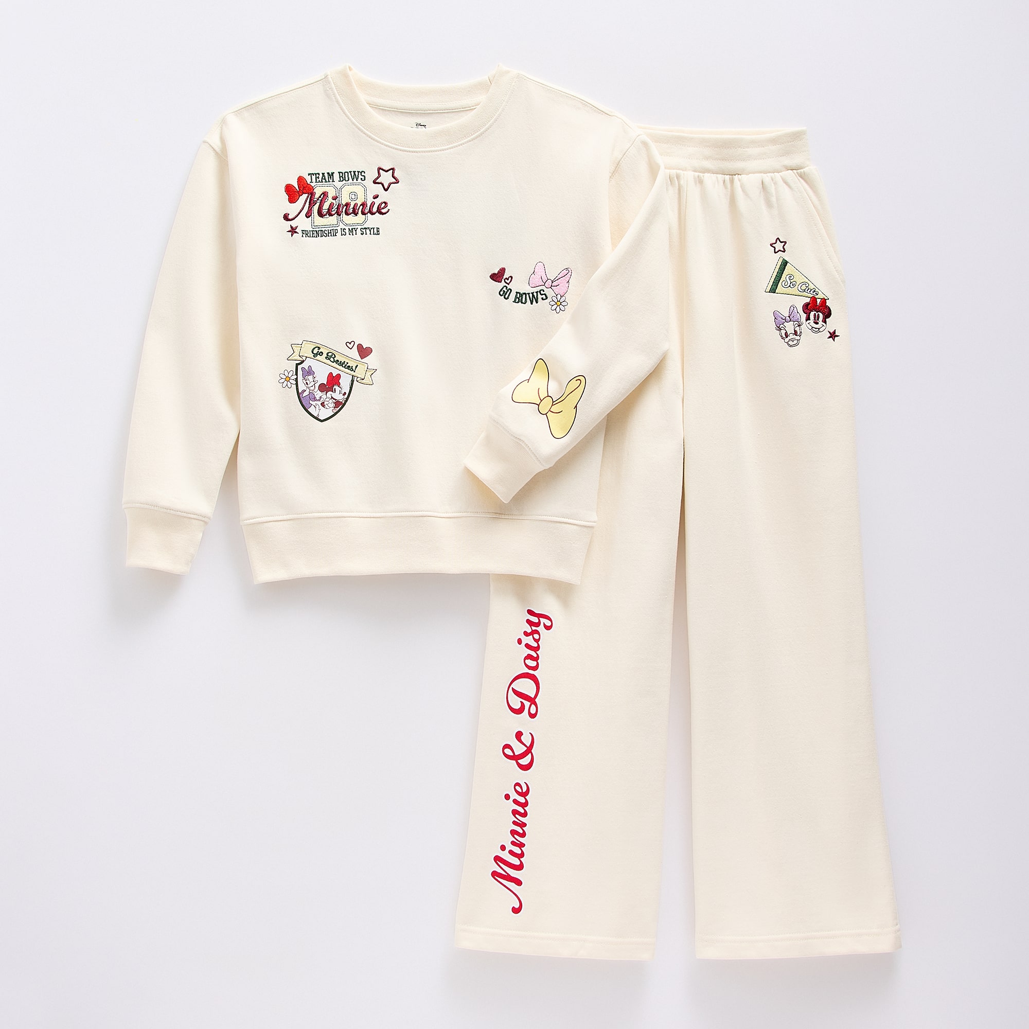Disney Collection Girls Daisy Duck Minnie Mouse Fleece 2-pc. Pant Set