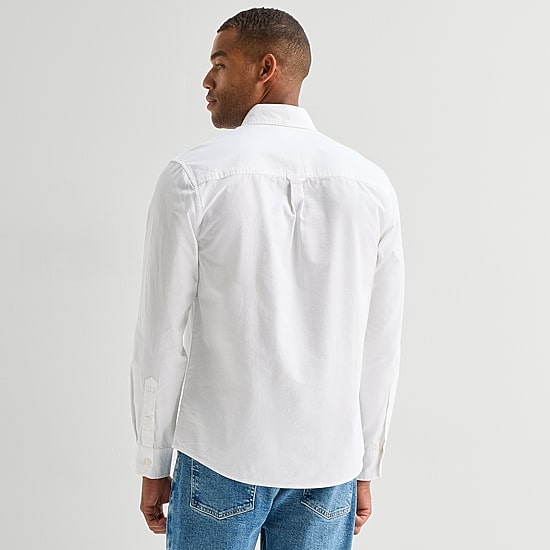 mutual weave Mens Long Sleeve Relaxed Oxford Button-Down Shirt