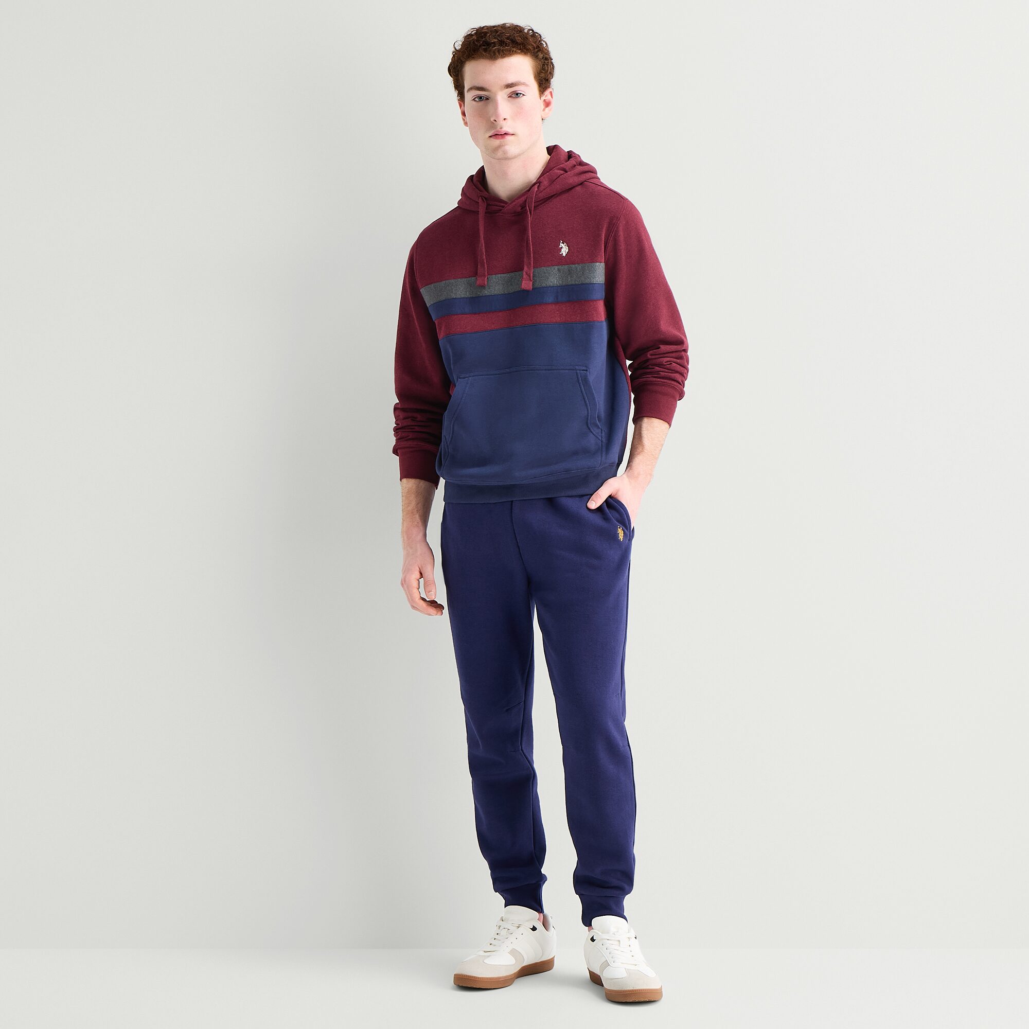 U.S. Polo Assn. Fleece Mens Long Sleeve Embroidered Hoodie