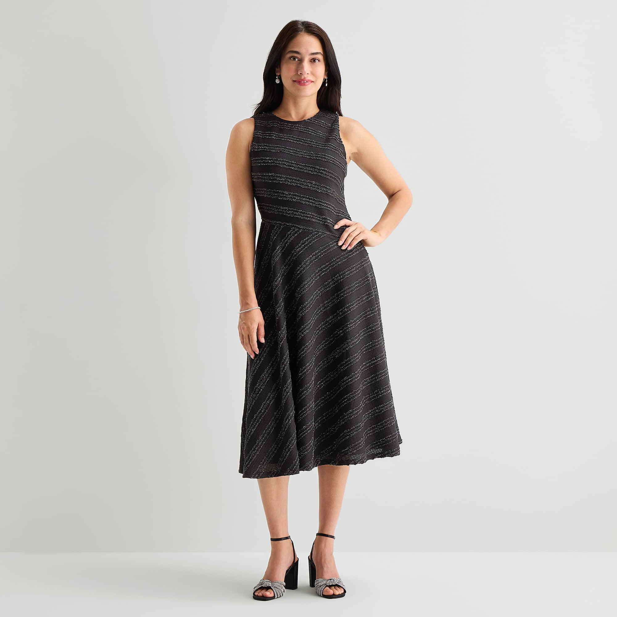 MSK Womens Round Neck Sleeveless Maxi Dress