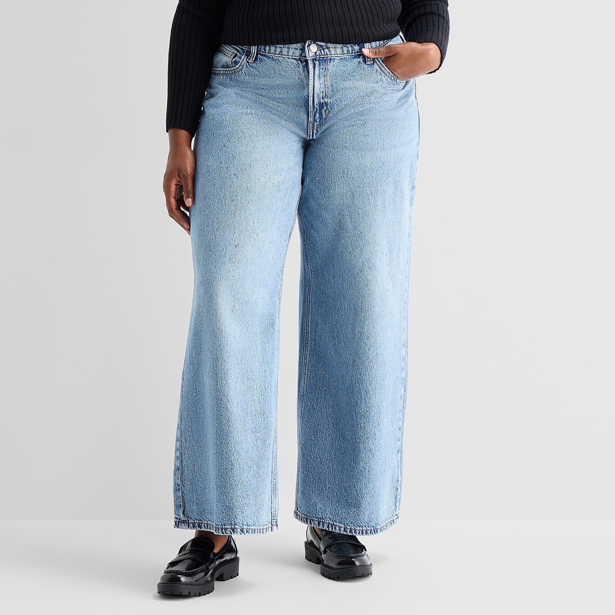 Arizona Womens Juniors Plus Low Rise Skinny Fit Jean