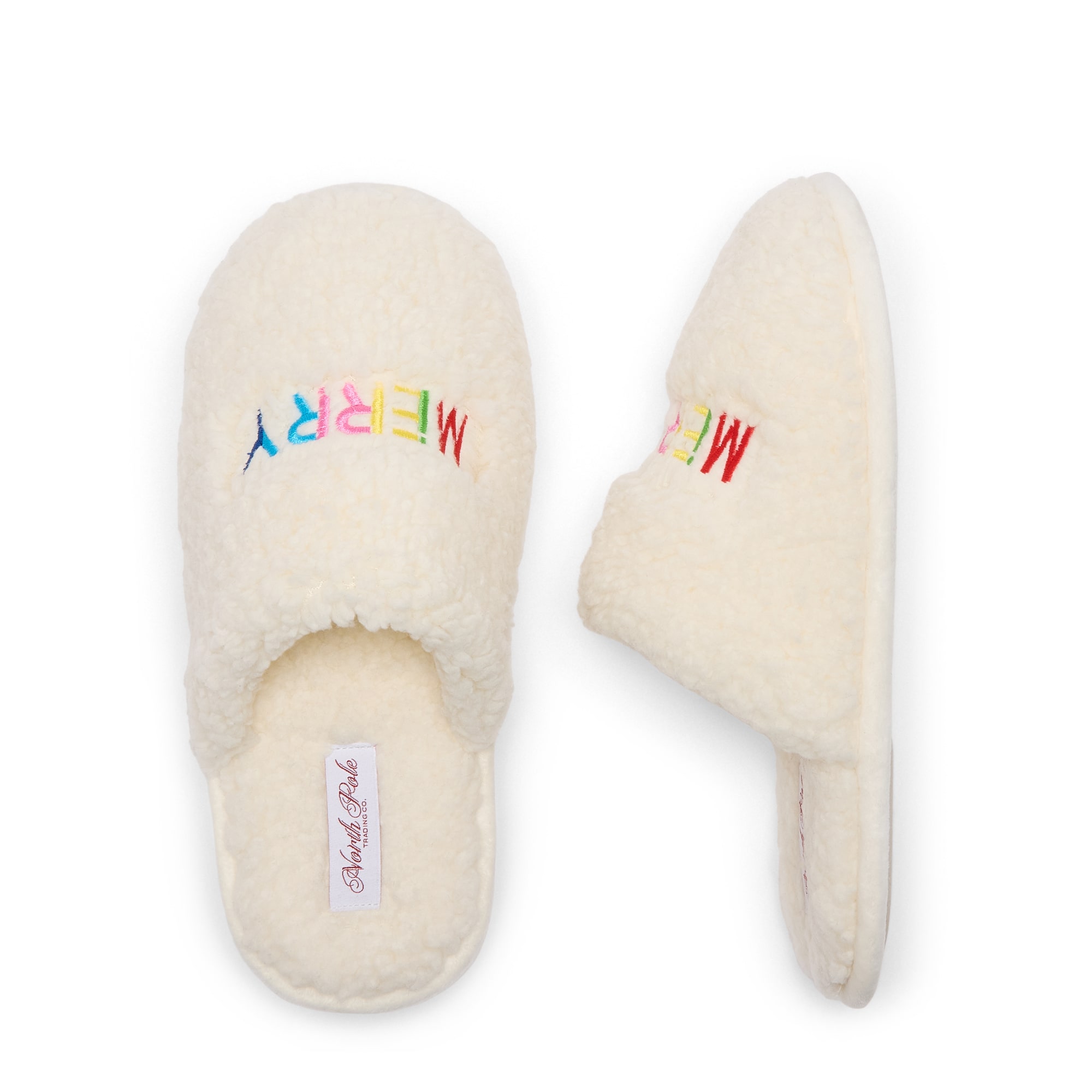 North Pole Trading Co. Womens Merry Slip-On Slippers