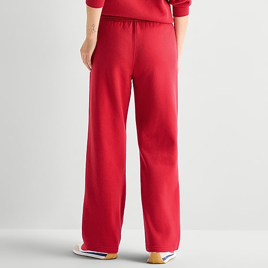 Womens Juniors Flare Minnie Mouse Sweatpant, Color: Red - JCPenney