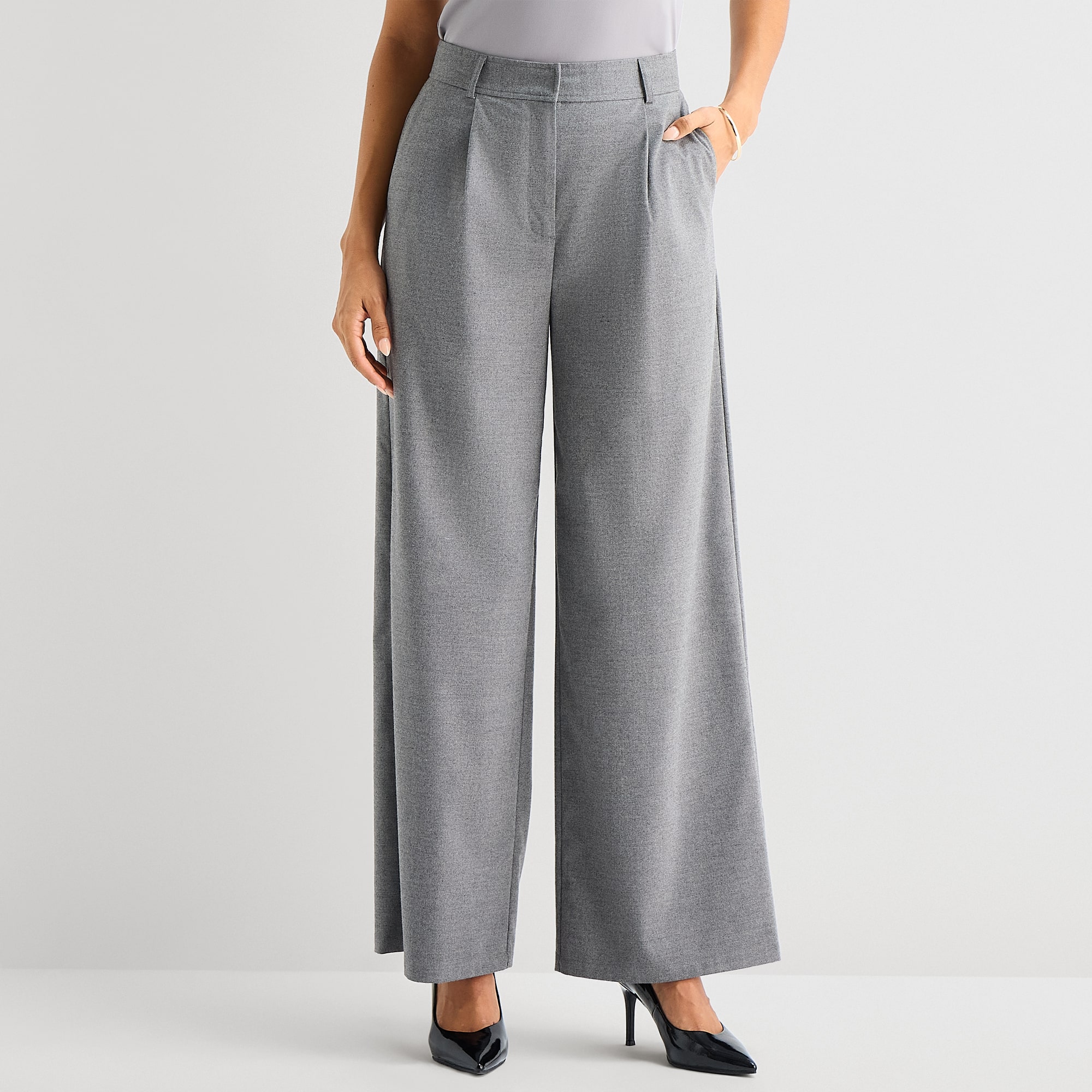 Bold Elements Womens Wide Leg Mid Rise Trouser