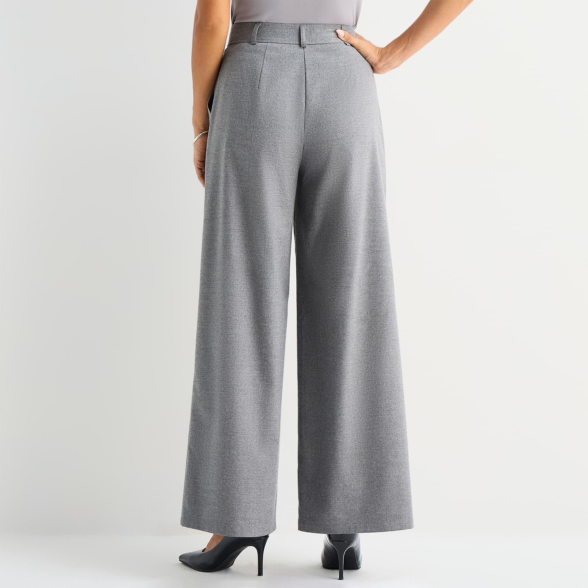 Bold Elements Womens Wide Leg Mid Rise Trouser