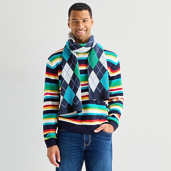 North Pole Trading Co. Argyle Scarf
