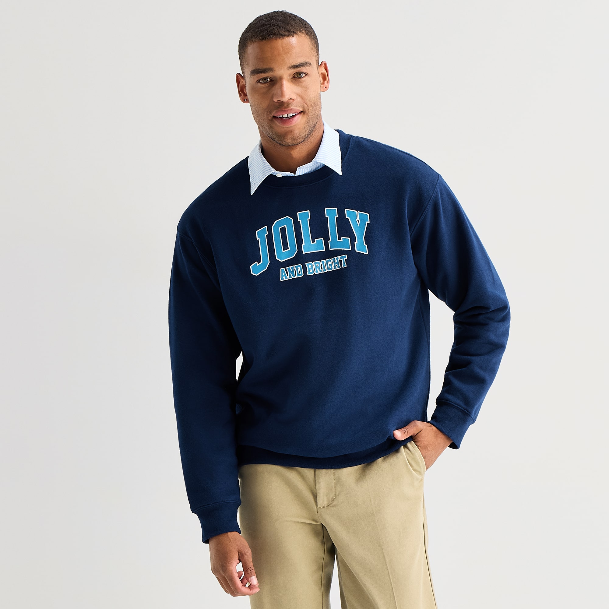 North Pole Trading Co. Mens Crew Neck Long Sleeve Sweatshirt