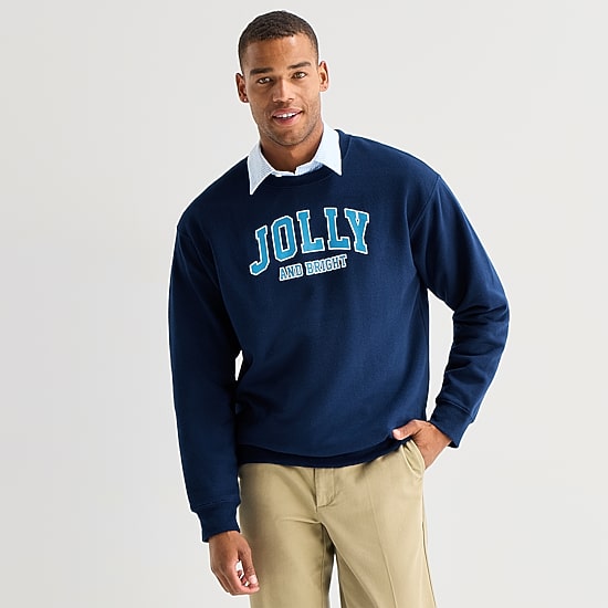 North Pole Trading Co. Mens Crew Neck Long Sleeve Sweatshirt