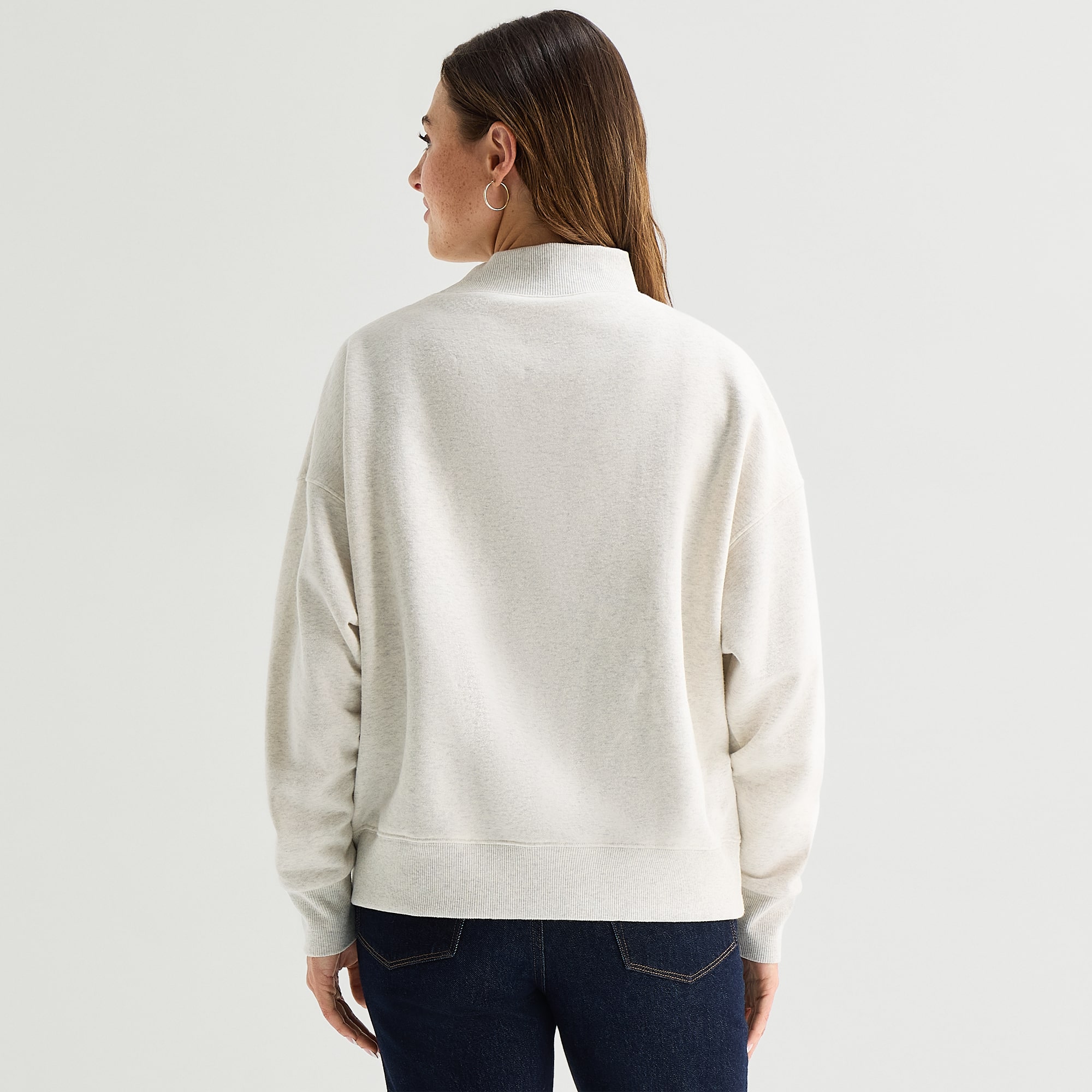 North Pole Trading Co. Womens Juniors Mock Neck Long Sleeve Sweatshirt