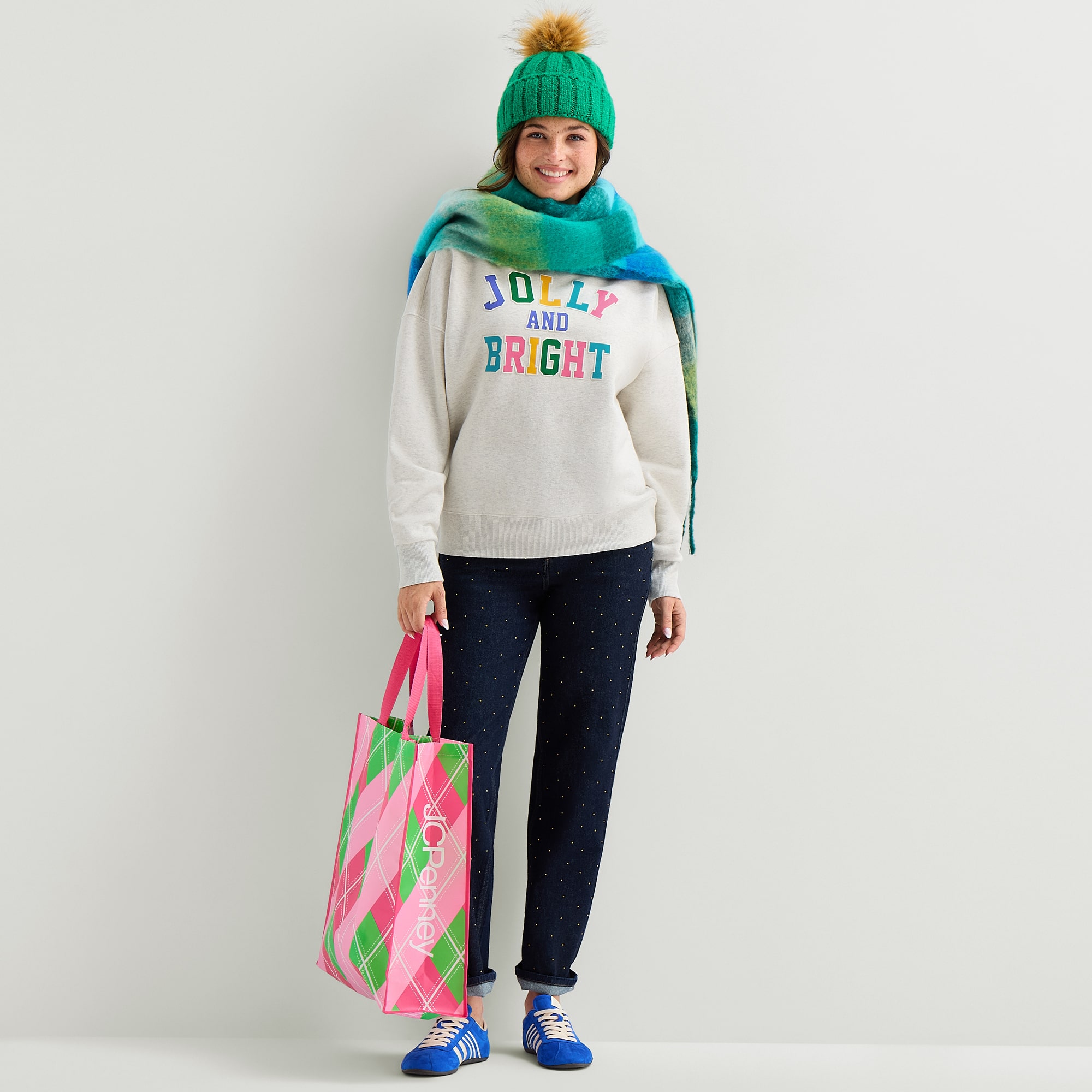 North Pole Trading Co. Womens Juniors Mock Neck Long Sleeve Sweatshirt
