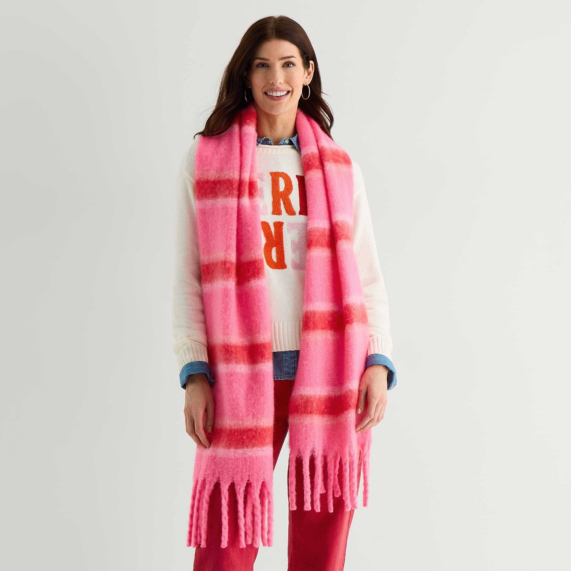 North Pole Trading Co. Plaid Scarf
