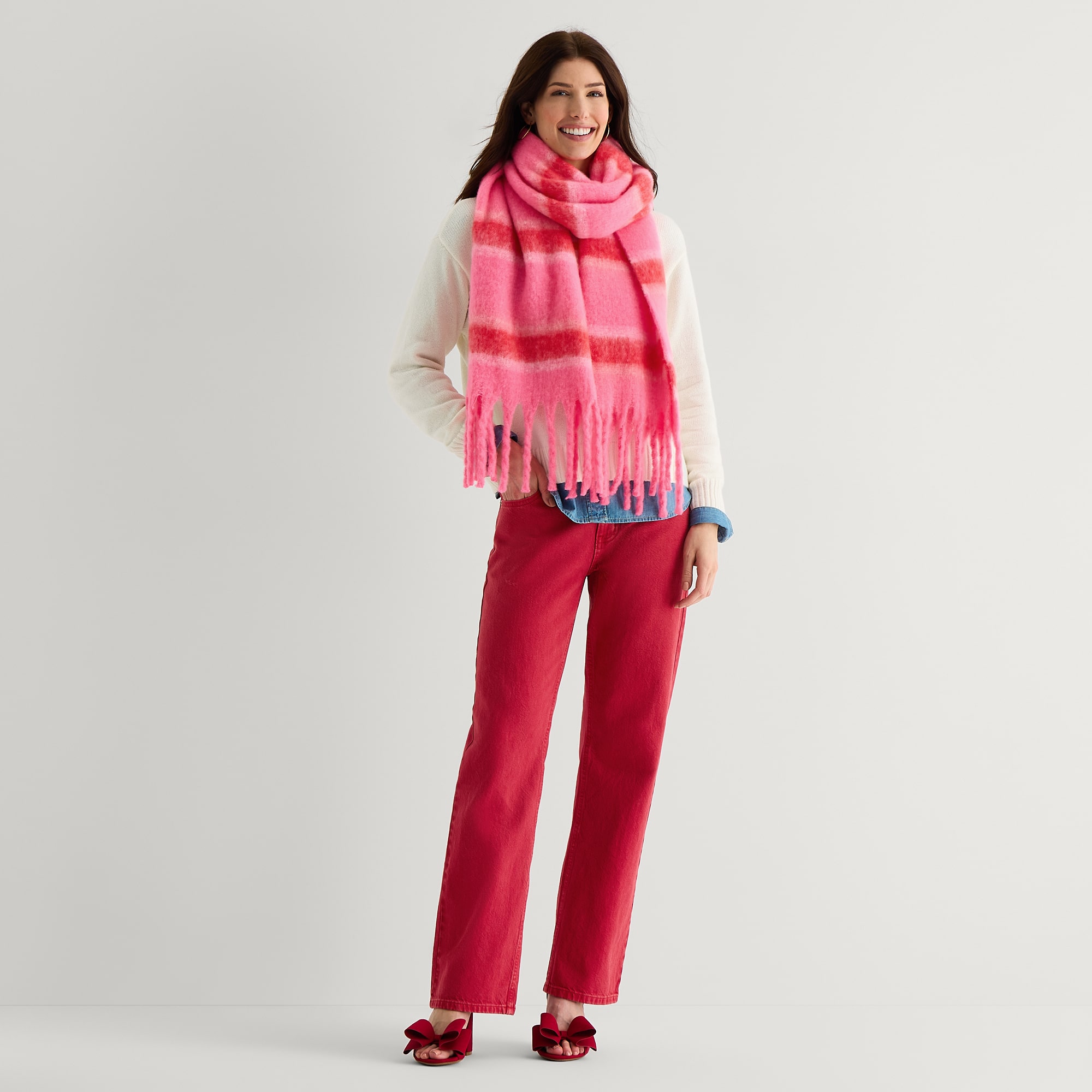North Pole Trading Co. Plaid Scarf