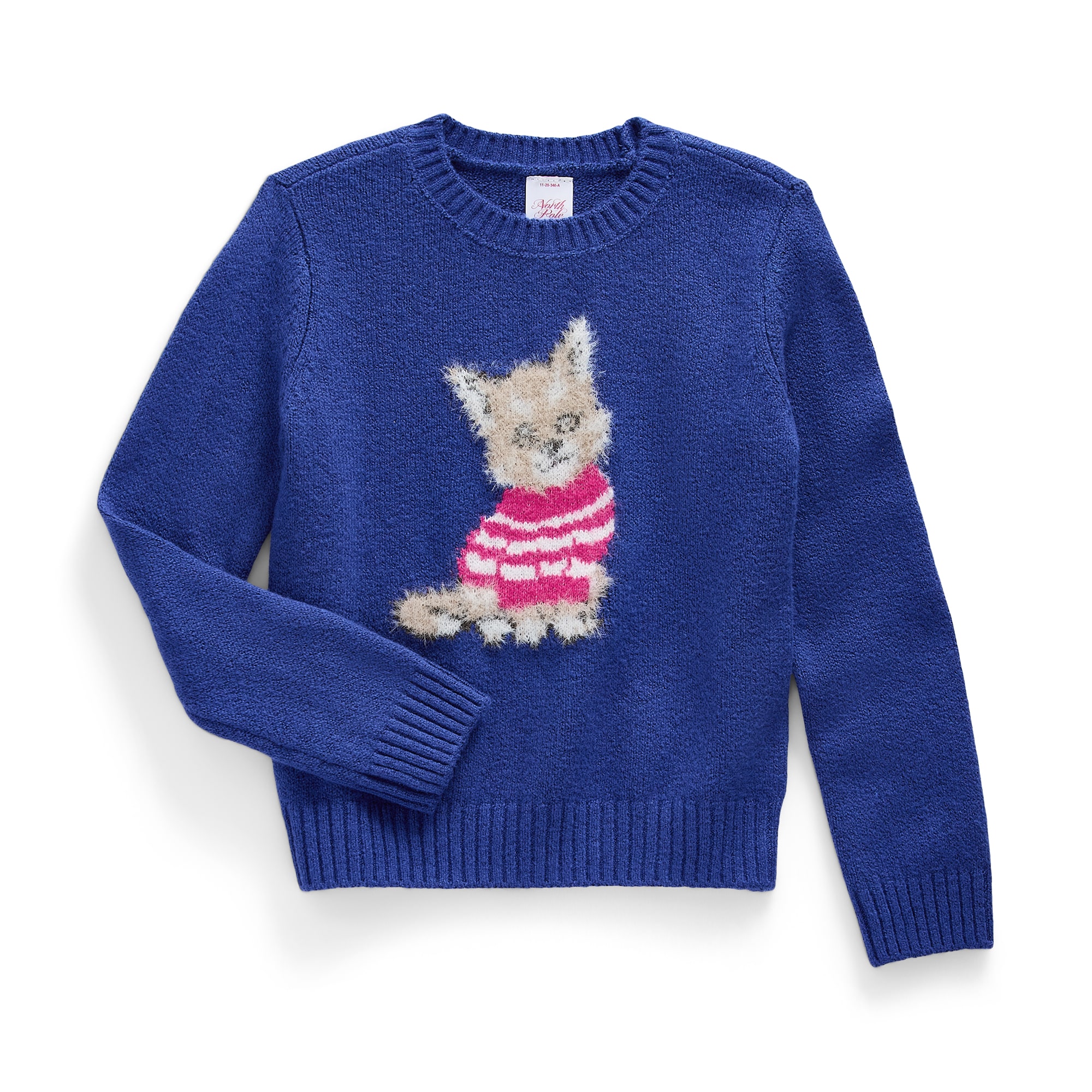 North Pole Trading Co. Toddler Girls Crew Neck Long Sleeve Pullover Sweater