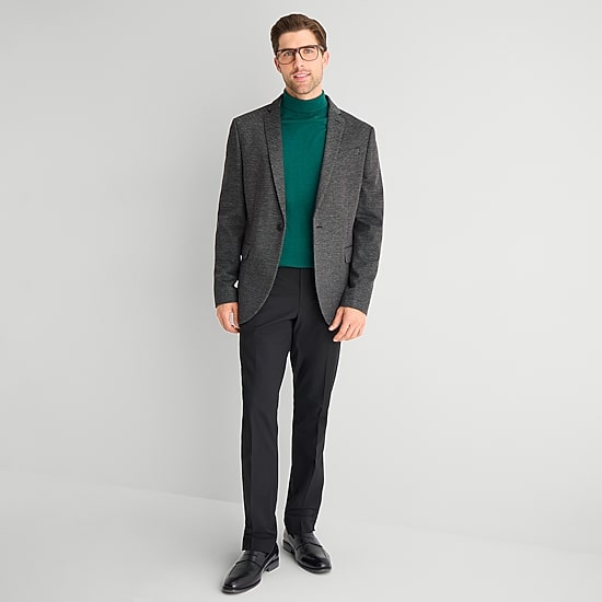 J. Ferrar 360 Stretch Diamond Mens Geometric Slim Fit Sport Coat