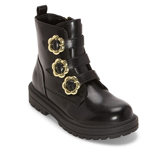 Thereabouts Little & Big Kid Girls Frances Block Heel Motorcycle Boots In Black
