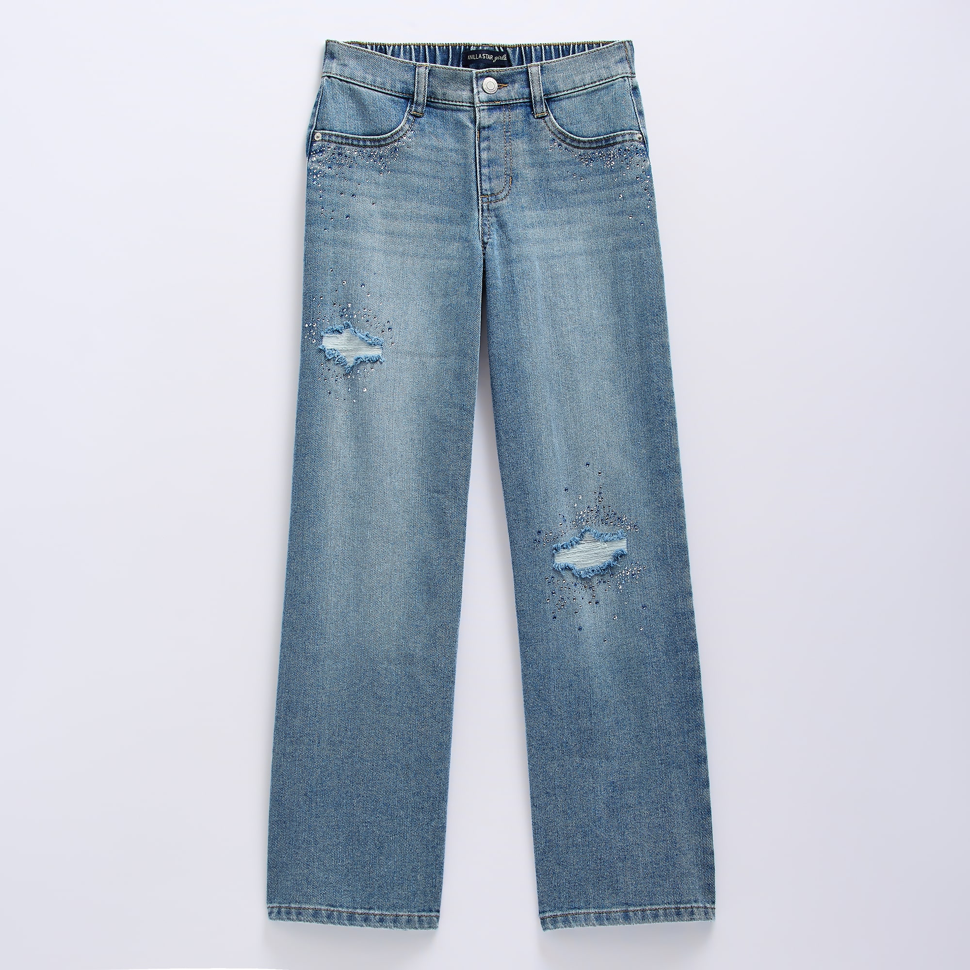 Vanilla Star Big Kid Girls Mid Rise Wide Leg Jean