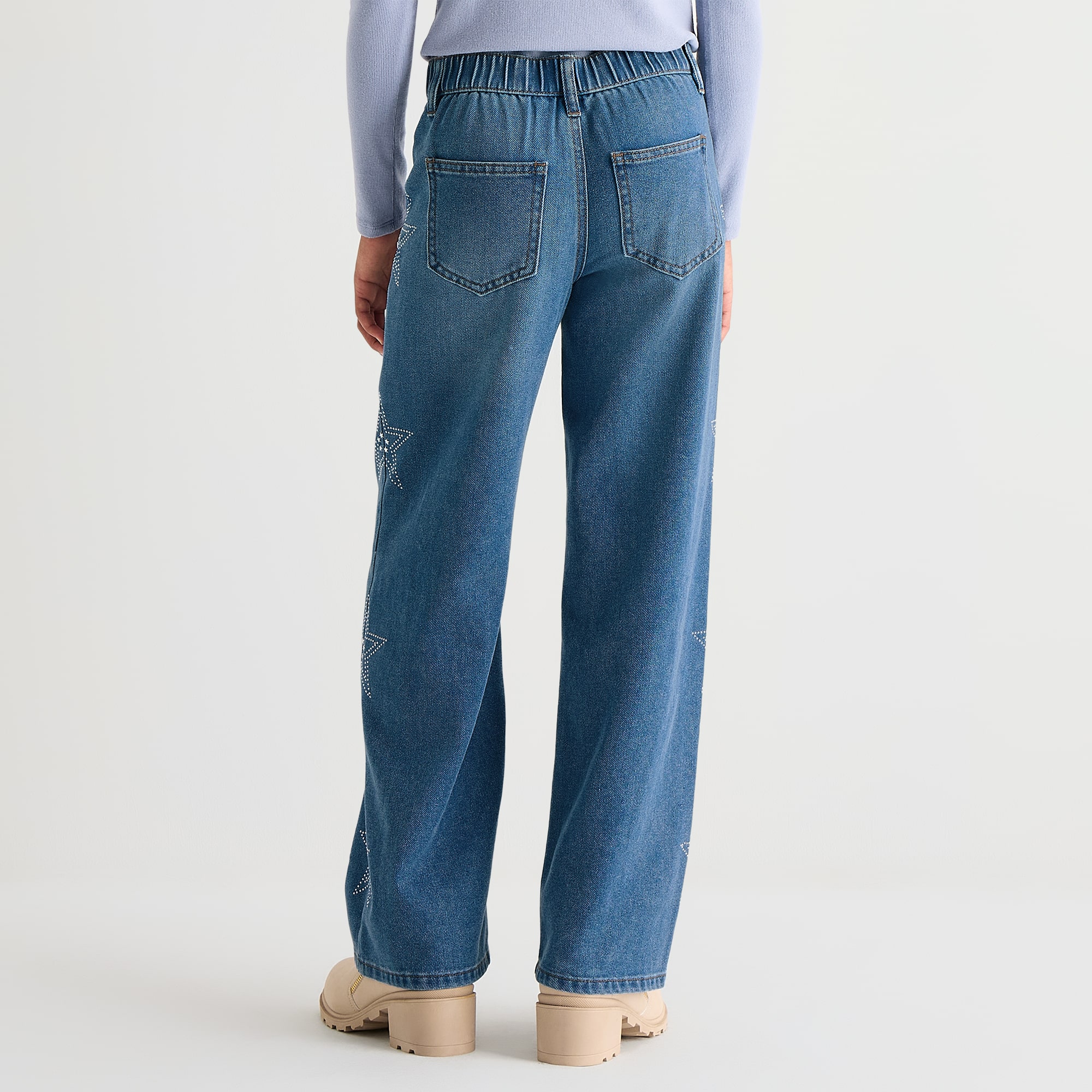 Vanilla Star Big Kid Girls Mid Rise Wide Leg Jean