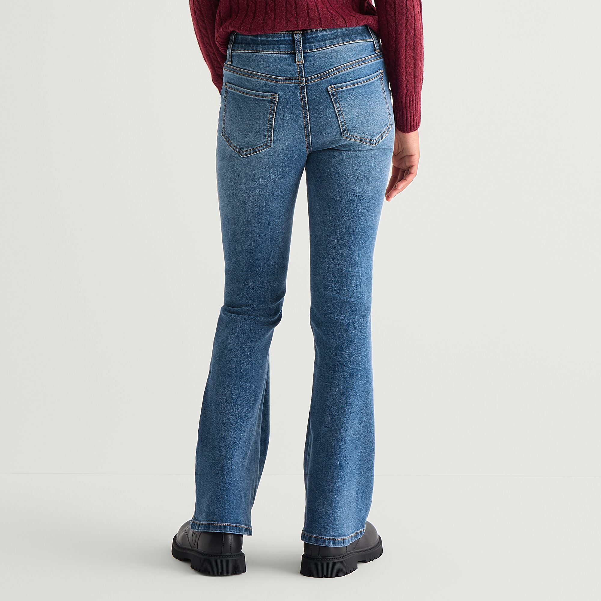 Vanilla Star Big Kid Girls Mid Rise Flare Leg Jean