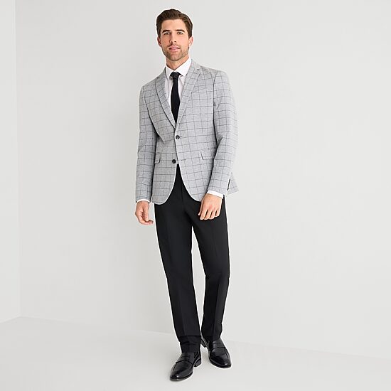 J. Ferrar 360 Stretch Mens Plaid Slim Fit Sport Coat