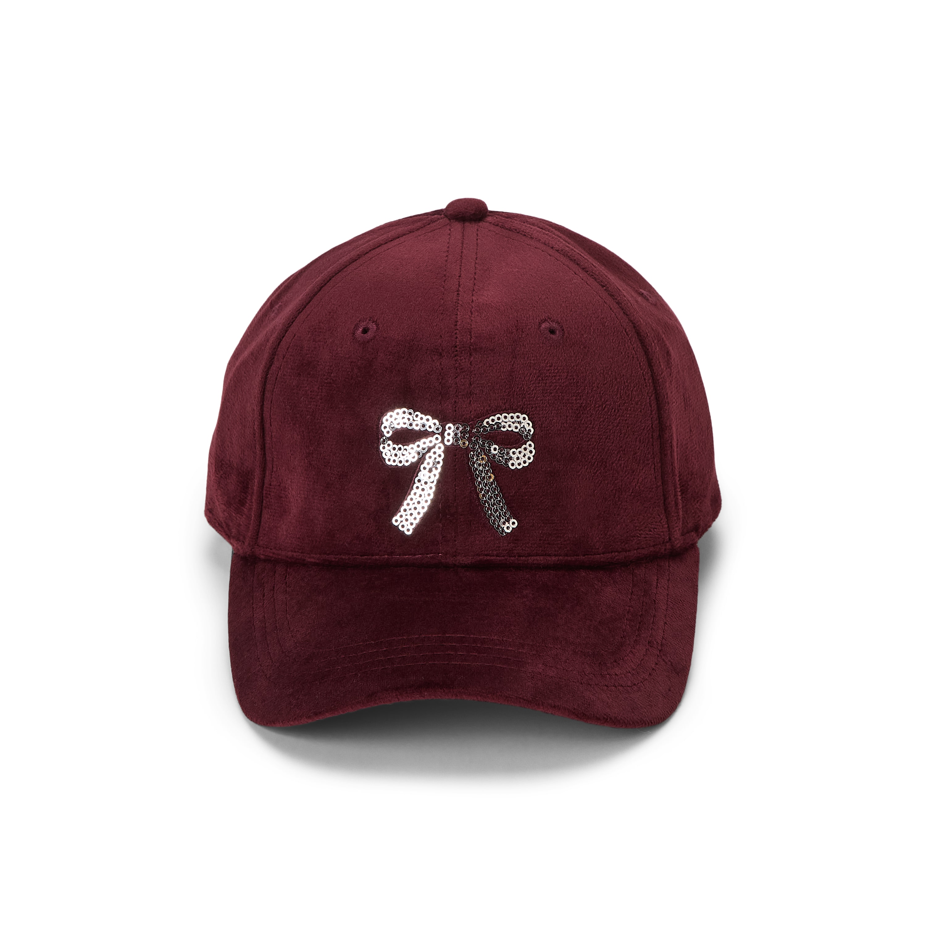 Jingle Ball Velvet Bow Womens Baseball Cap