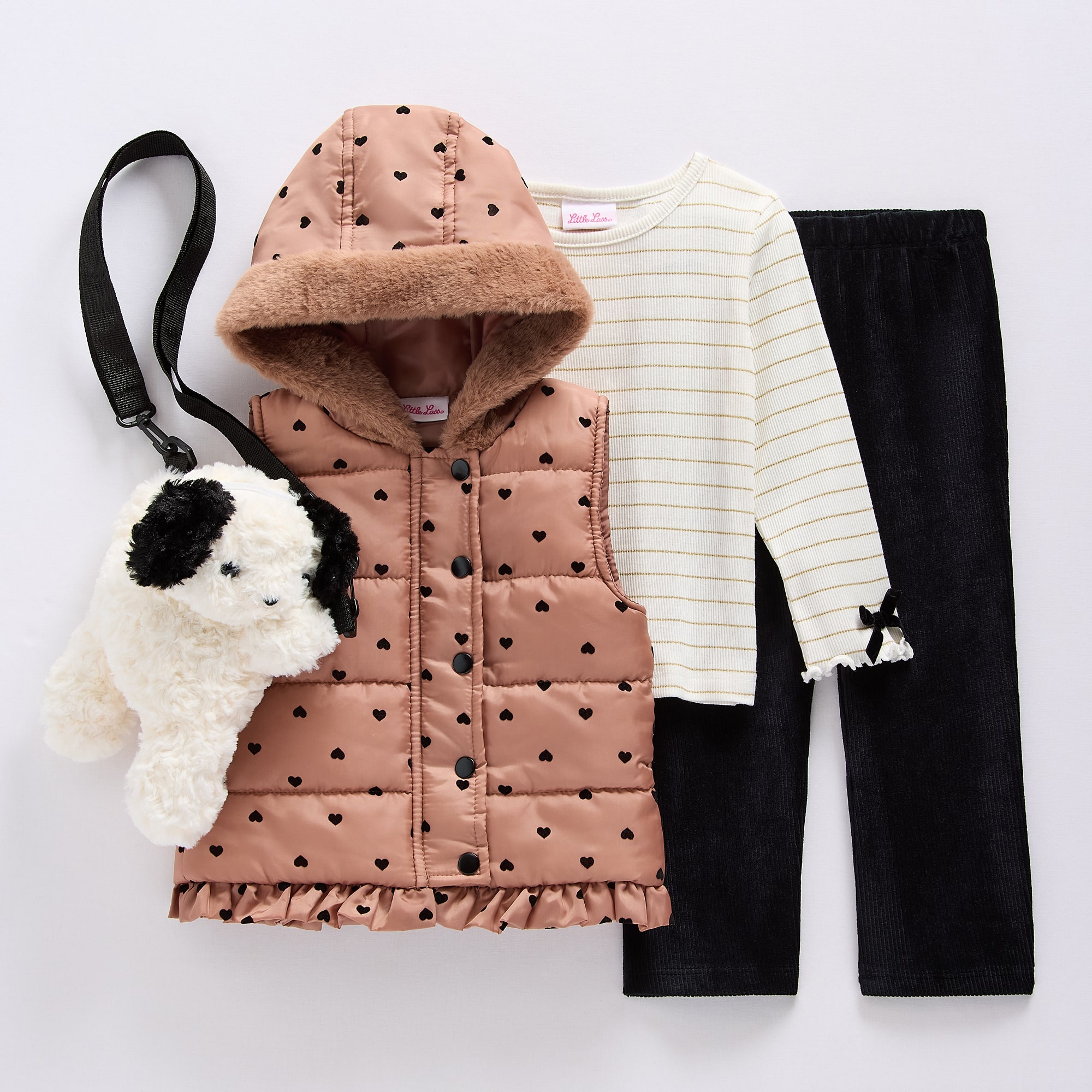 Little Lass Baby Girls 4-pc. Pant Set, Color: Cafe Au Lait - JCPenney
