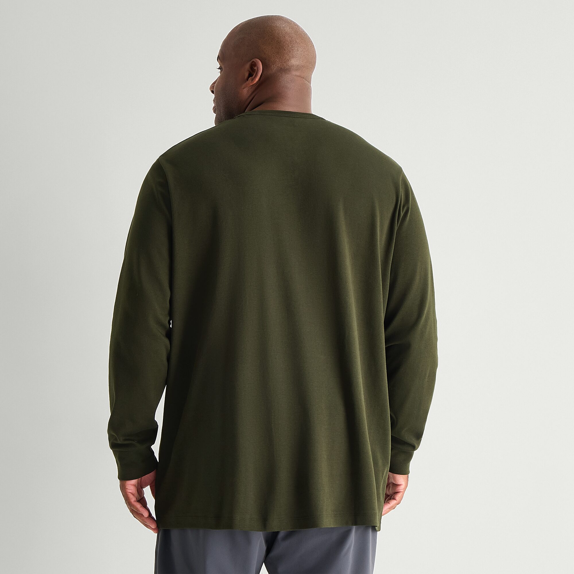 Stylus Mens Round Neck Long Sleeve Big and Tall T-Shirt