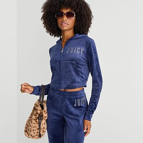 Juicy By Juicy Couture Juniors Velour 2-pc. Track Suit In Blue