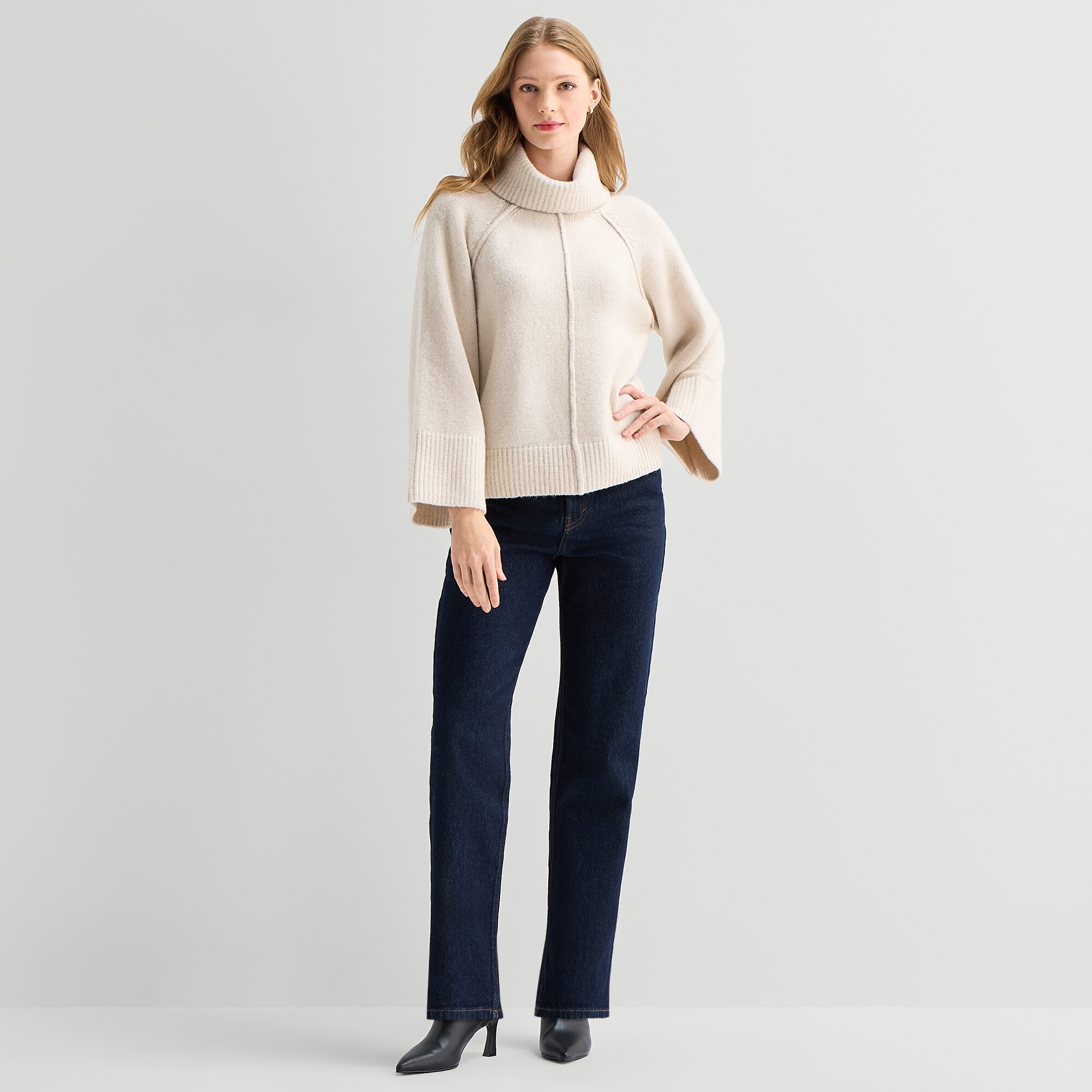 A.N.A Womens Turtleneck Long Sleeve Pullover Sweater