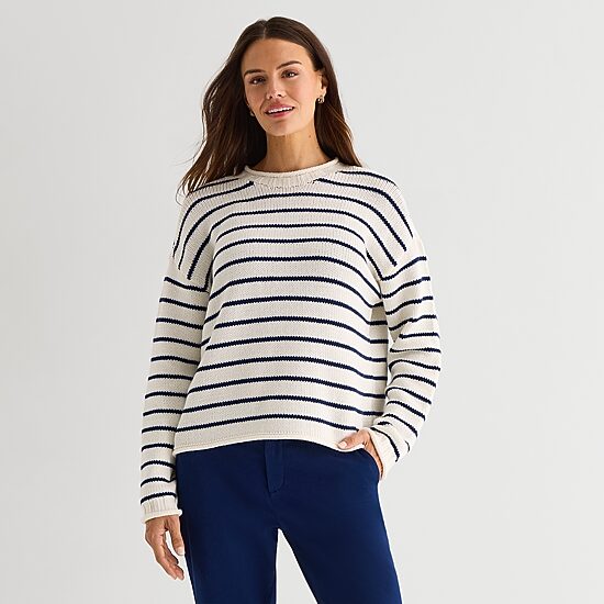 St. John's Bay Womens Crew Neck Long Sleeve Pullover Sweater